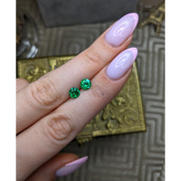 1.11 Ct.Tw.Total Carat Weight Emerald Pair from Colombia Life Style