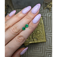 1.11 Ct.Tw.Total Carat Weight Emerald Pair from Colombia Life Style