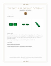 2.19&nbsp;Ct.Tw.Total Carat Weight Emerald Pair from Colombia Appraisal