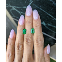2.19 Ct.Tw.Total Carat Weight Emerald Pair from Colombia Life Style