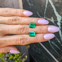 5.35&nbsp;Ct.Tw.Total Carat Weight Emerald Pair from Colombia - Muzo Life Style