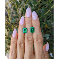 5.35&nbsp;Ct.Tw.Total Carat Weight Emerald Pair from Colombia - Muzo Life Style