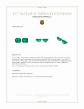 6.23 Ct.Tw.Total Carat Weight Emerald Pair from Colombia Appraisal
