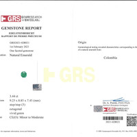 6.99 Ct.Tw.Total Carat Weight Emerald Pair from Colombia Scan Report