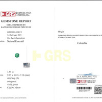 6.99 Ct.Tw.Total Carat Weight Emerald Pair from Colombia Scan Report