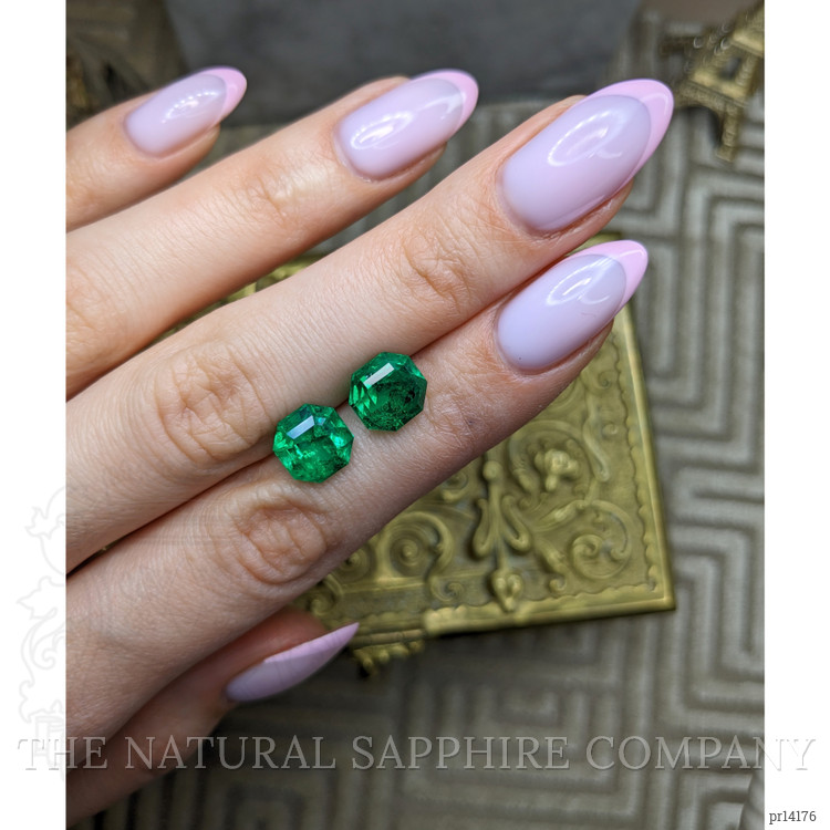 6.99 Ct.Tw. Emerald Pair from Colombia