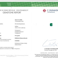 8.64 Ct.Tw.Total Carat Weight Emerald Pair from Colombia - Muzo Scan Report