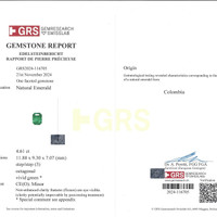 9.79 Ct.Tw.Total Carat Weight Emerald Pair from Colombia Scan Report