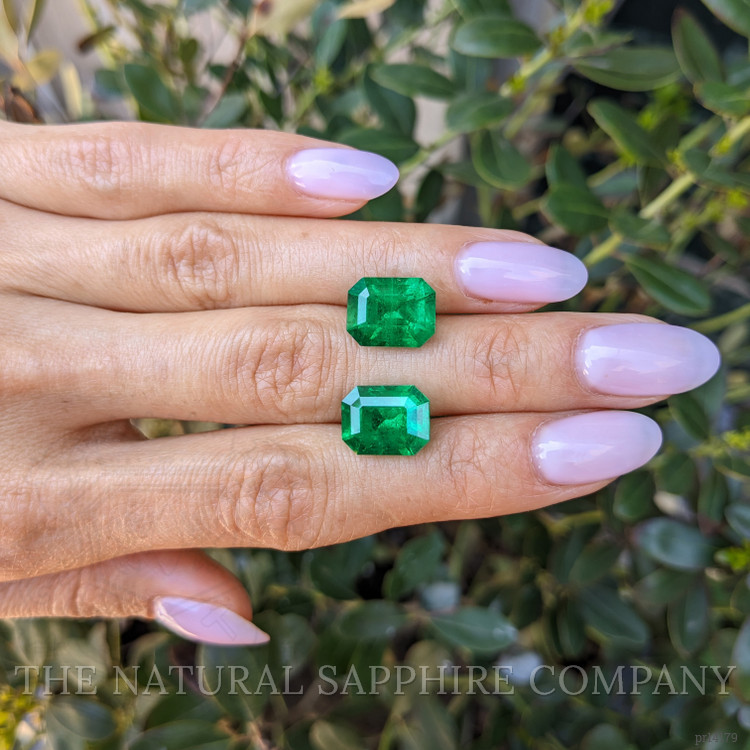 9.79 Ct.Tw. Emerald Pair from Colombia