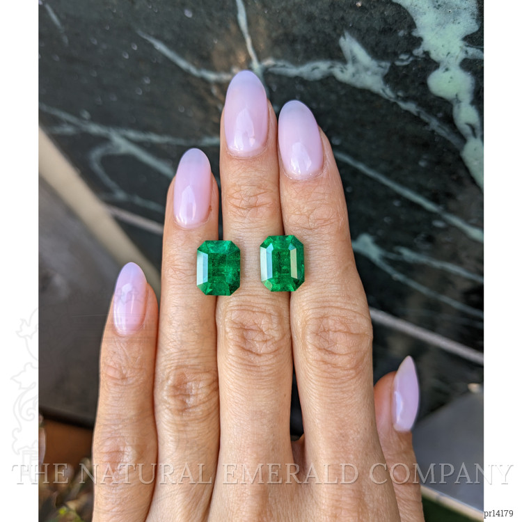 9.79 Ct.Tw. Emerald Pair from Colombia