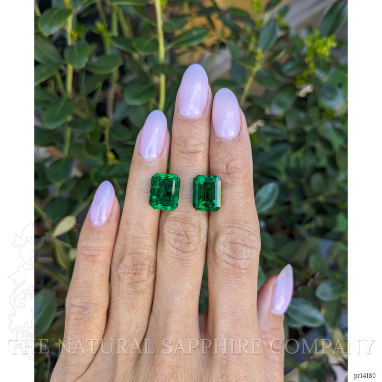 10.68 Ct.Tw. Emerald Pair from Zambia