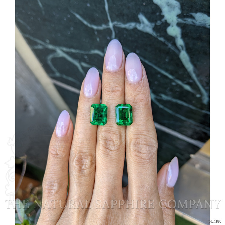 10.68 Ct.Tw. Emerald Pair from Zambia