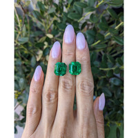 15.72 Ct.Tw.Total Carat Weight Emerald Pair from Zambia Life Style