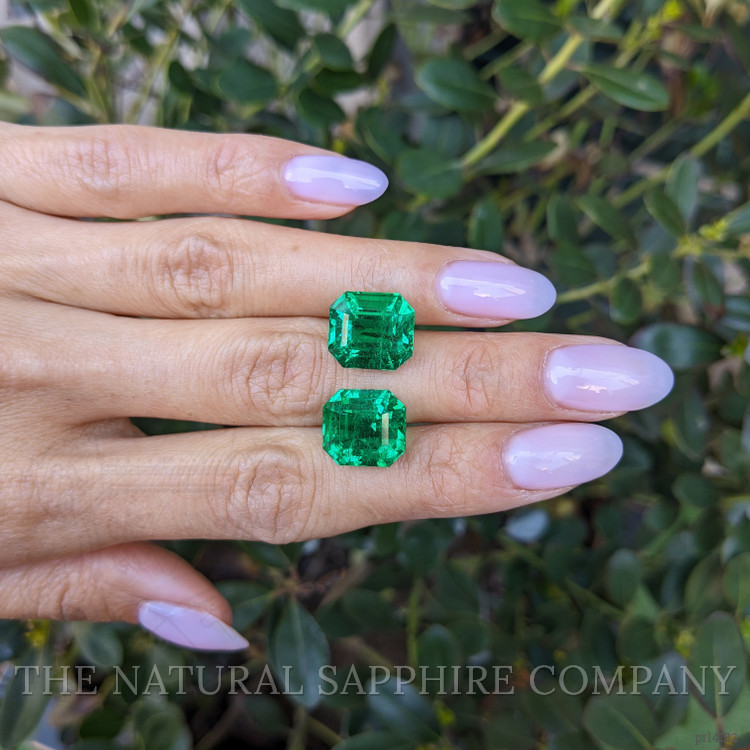 15.72 Ct.Tw. Emerald Pair from Zambia
