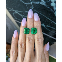 15.72 Ct.Tw.Total Carat Weight Emerald Pair from Zambia Life Style
