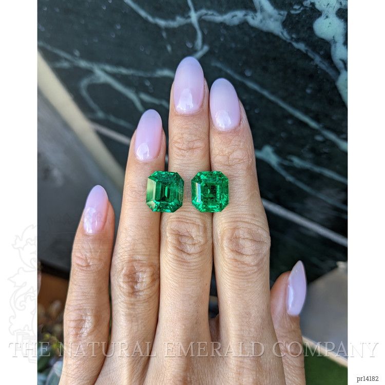 15.72 Ct.Tw. Emerald Pair from Zambia