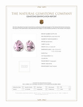 12.75 Ct.Tw.Total Carat Weight Pink Kunzite Pair from Afghanistan Scan Report