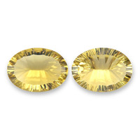 35.45 Ct.Tw.Total Carat Weight Yellowish Brown Citrine Pair from Brazil Video