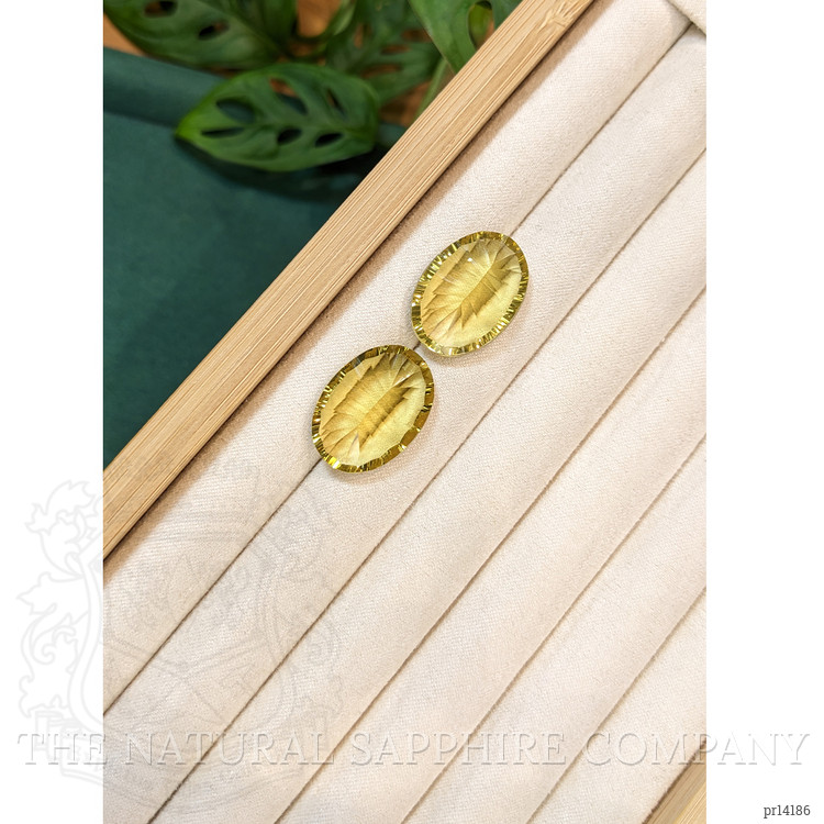 35.45 Ct.Tw. Yellowish Brown Citrine Pair from Brazil