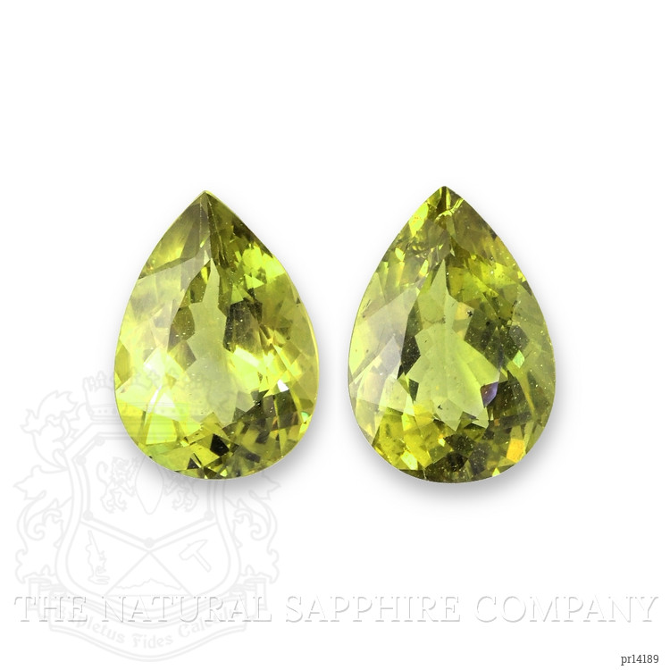 43.87 Ct.Tw. Yellowish Green Apatite Pair from Madagascar
