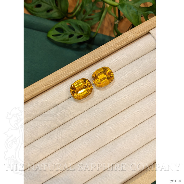 41.36 Ct.Tw. Yellowish Orange Heliodor Pair from Namibia