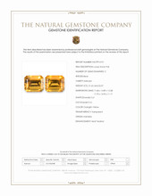 43.69 Ct.Tw.Total Carat Weight Orangish Yellow Heliodor Pair from Namibia Scan Report