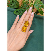 43.69 Ct.Tw.Total Carat Weight Orangish Yellow Heliodor Pair from Namibia Life Style
