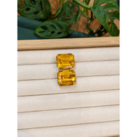 43.69 Ct.Tw.Total Carat Weight Orangish Yellow Heliodor Pair from Namibia Life Style