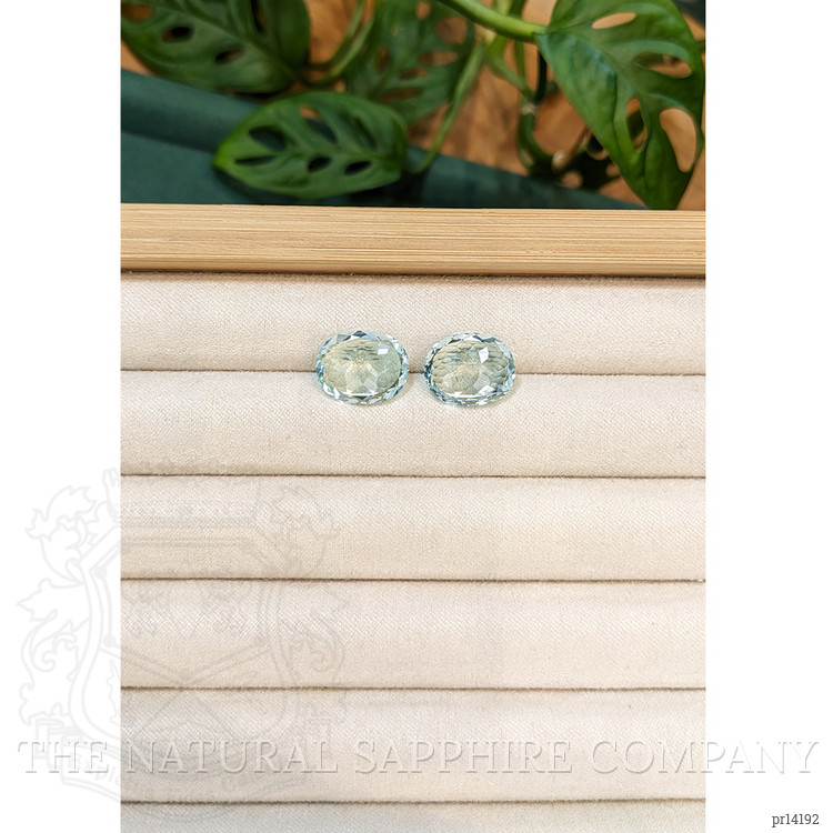 11.78 Ct.Tw. Greenish Blue Aquamarine Pair from Brazil