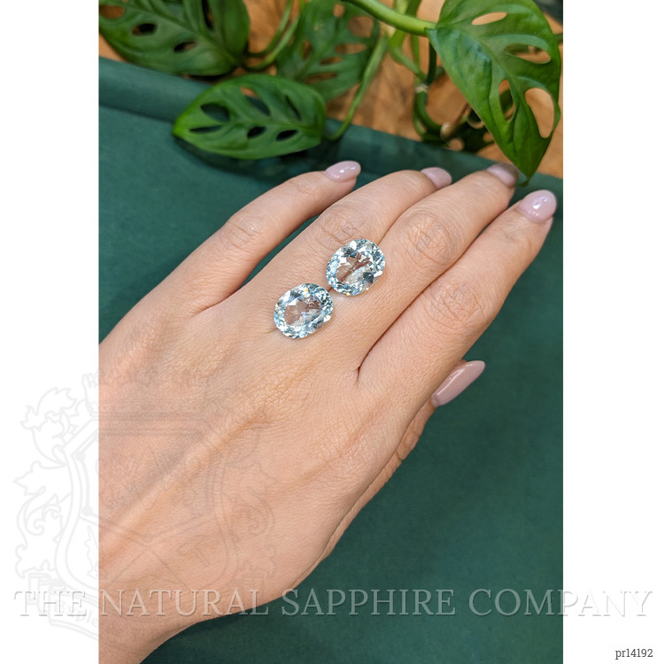 11.78 Ct.Tw. Greenish Blue Aquamarine Pair from Brazil