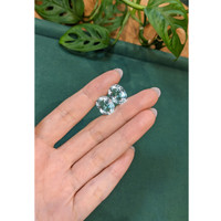 11.78&nbsp;Ct.Tw.Total Carat Weight Greenish Blue Aquamarine Pair from Brazil Life Style