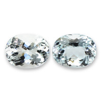 9.66 Ct.Tw.Total Carat Weight Blue Aquamarine Pair from Brazil Video