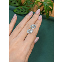 9.66 Ct.Tw.Total Carat Weight Blue Aquamarine Pair from Brazil Life Style