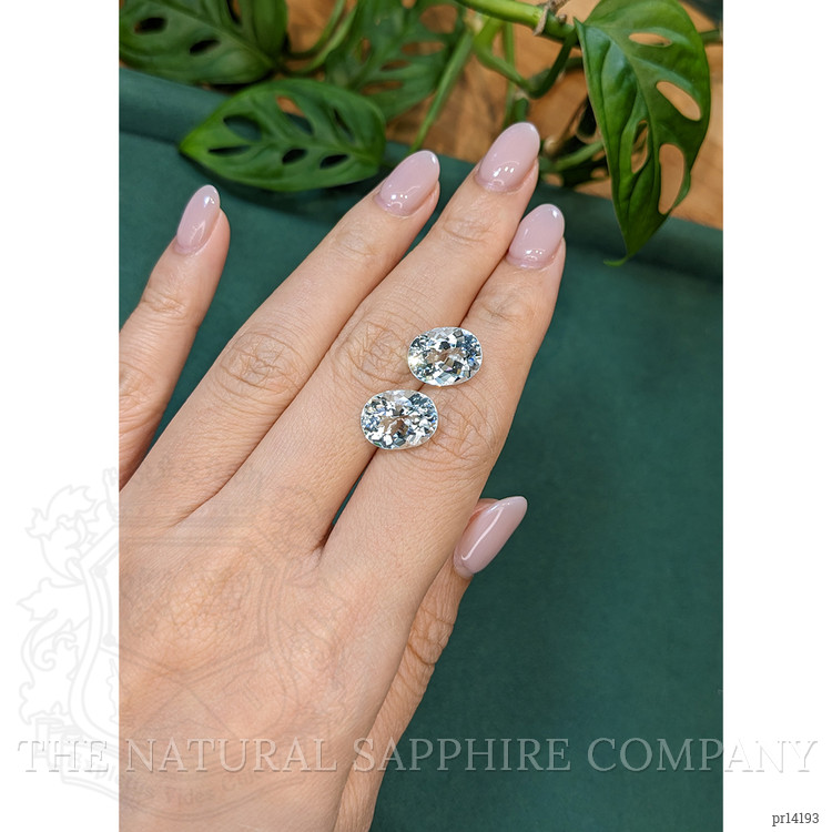 9.66 Ct.Tw. Blue Aquamarine Pair from Brazil
