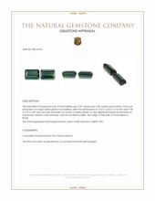 5.99&nbsp;Ct.Tw.Total Carat Weight Bluish Green Tourmaline Pair from Brazil Appraisal