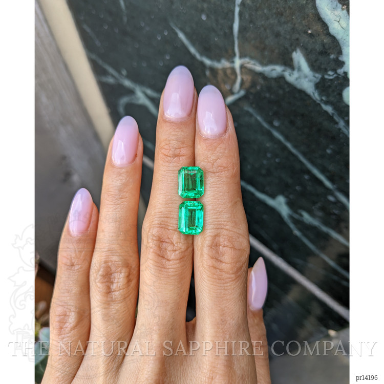 6.20 Ct.Tw. Emerald Pair from Colombia