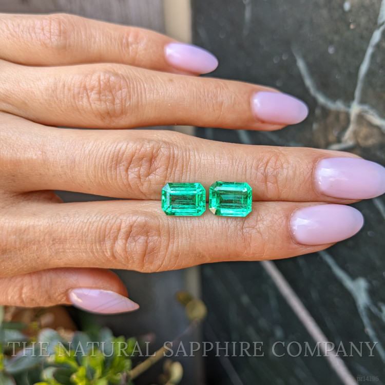 6.20 Ct.Tw. Emerald Pair from Colombia