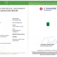 14.01&nbsp;Ct.Tw.Total Carat Weight Emerald Pair from Colombia Scan Report