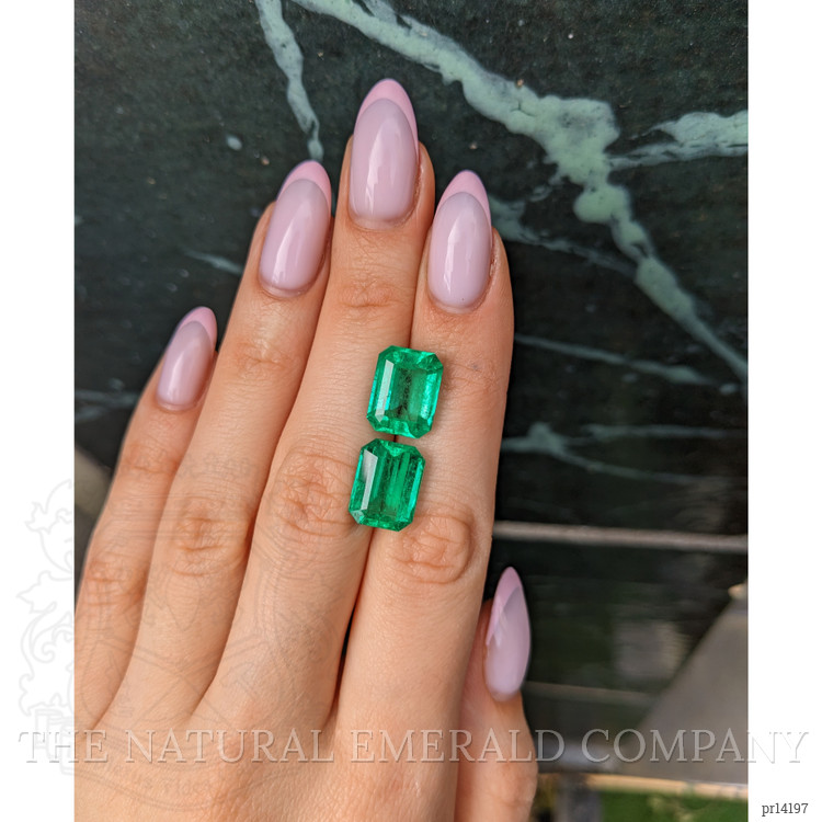 14.01 Ct.Tw. Emerald Pair from Colombia