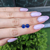 3.31&nbsp;Ct.Tw.Total Carat Weight Blue Sapphire Pair from Madagascar Life Style