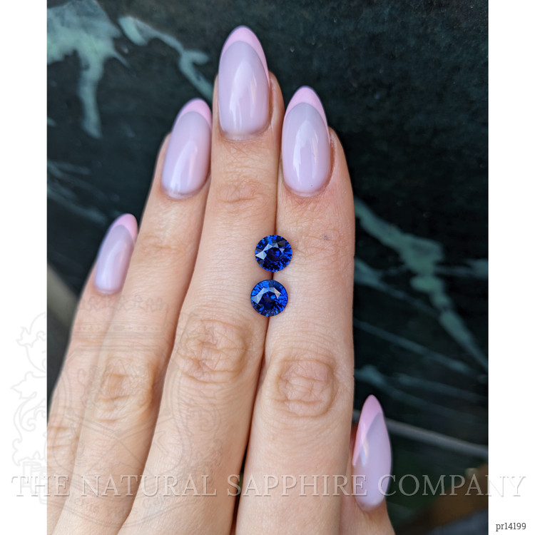 3.31 Ct.Tw. Blue Sapphire Pair from Madagascar
