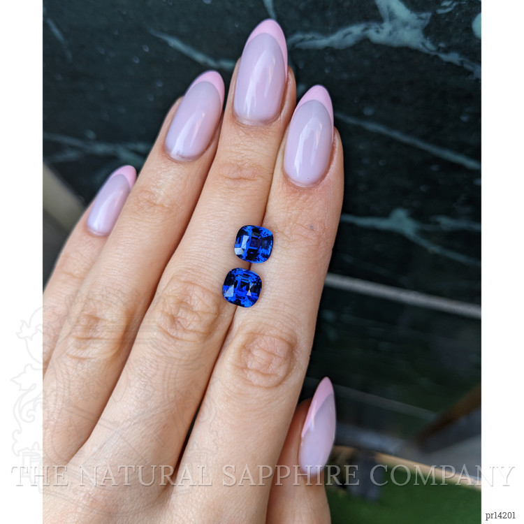 5.53 Ct.Tw. Blue Sapphire Pair from Madagascar