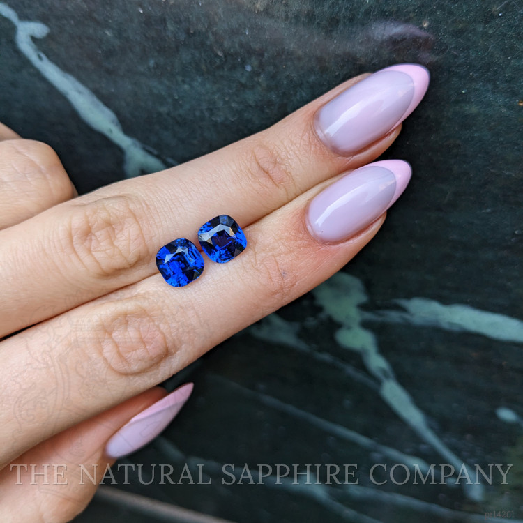 5.53 Ct.Tw. Blue Sapphire Pair from Madagascar