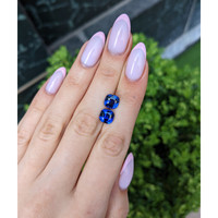 5.53 Ct.Tw.Total Carat Weight Blue Sapphire Pair from Madagascar Life Style