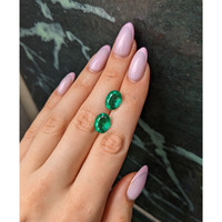 7.72&nbsp;Ct.Tw.Total Carat Weight Emerald Pair from Zambia Life Style