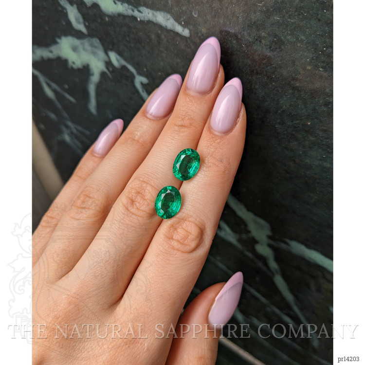 7.72 Ct.Tw. Emerald Pair from Zambia