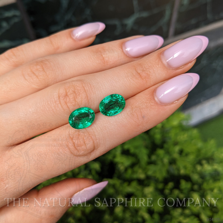 7.72 Ct.Tw. Emerald Pair from Zambia
