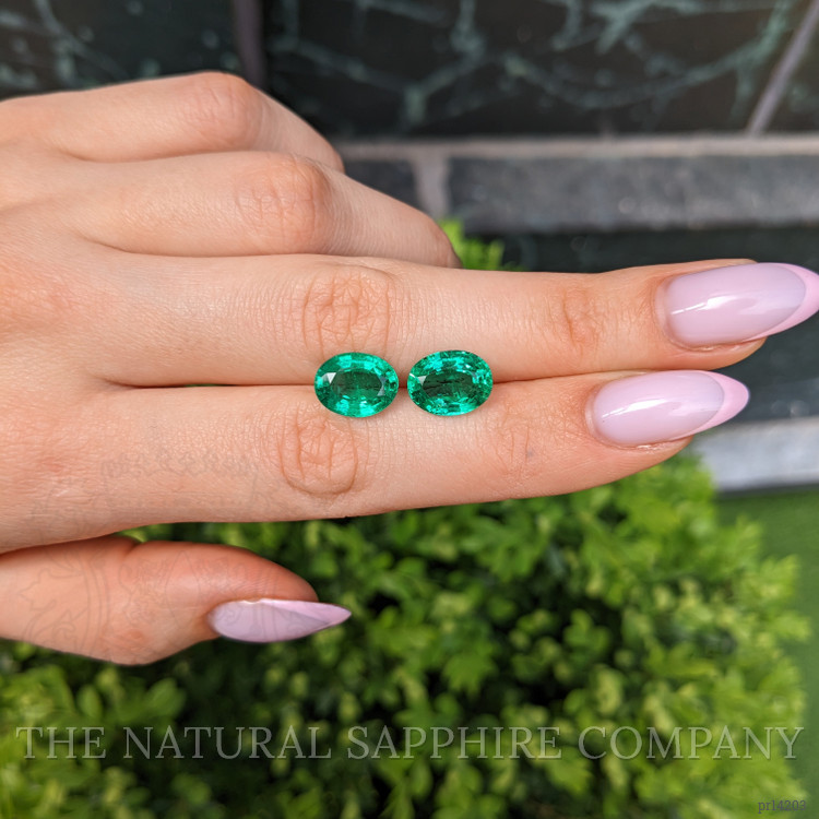 7.72 Ct.Tw. Emerald Pair from Zambia