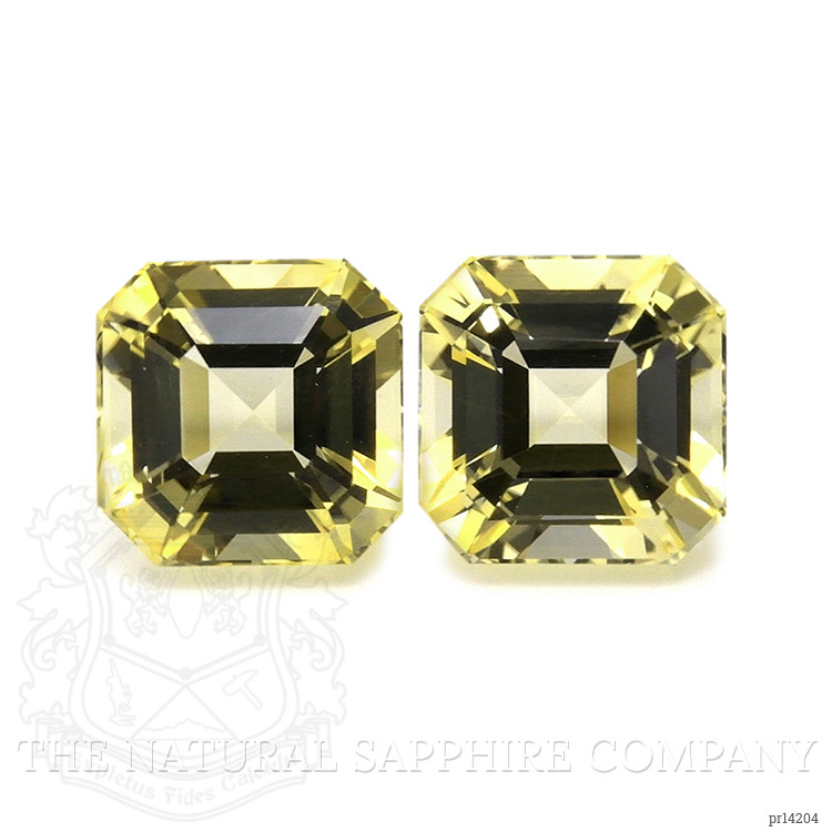 9.77 Ct.Tw. Yellow Citrine Pair from Ceylon (Sri Lanka)