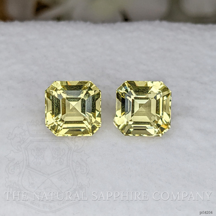 9.77 Ct.Tw. Yellow Citrine Pair from Ceylon (Sri Lanka)